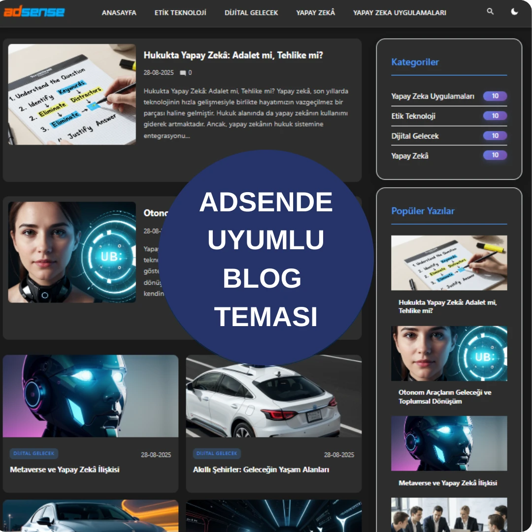 WordPress Adsense Blog Teması